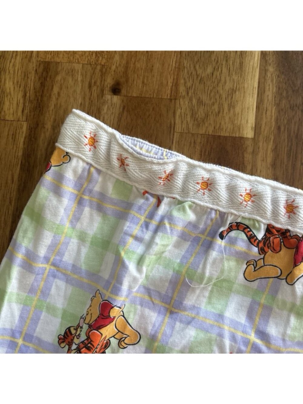 Vintage Winnie The Pooh & Tigger Pajama Pants Plaid Women’s XL Cotton Loungewear - Picture 16 of 16